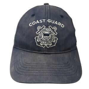 Cost Guard Slideback Baseball Cap Blue One Size Adjustable Embroidered HTT
